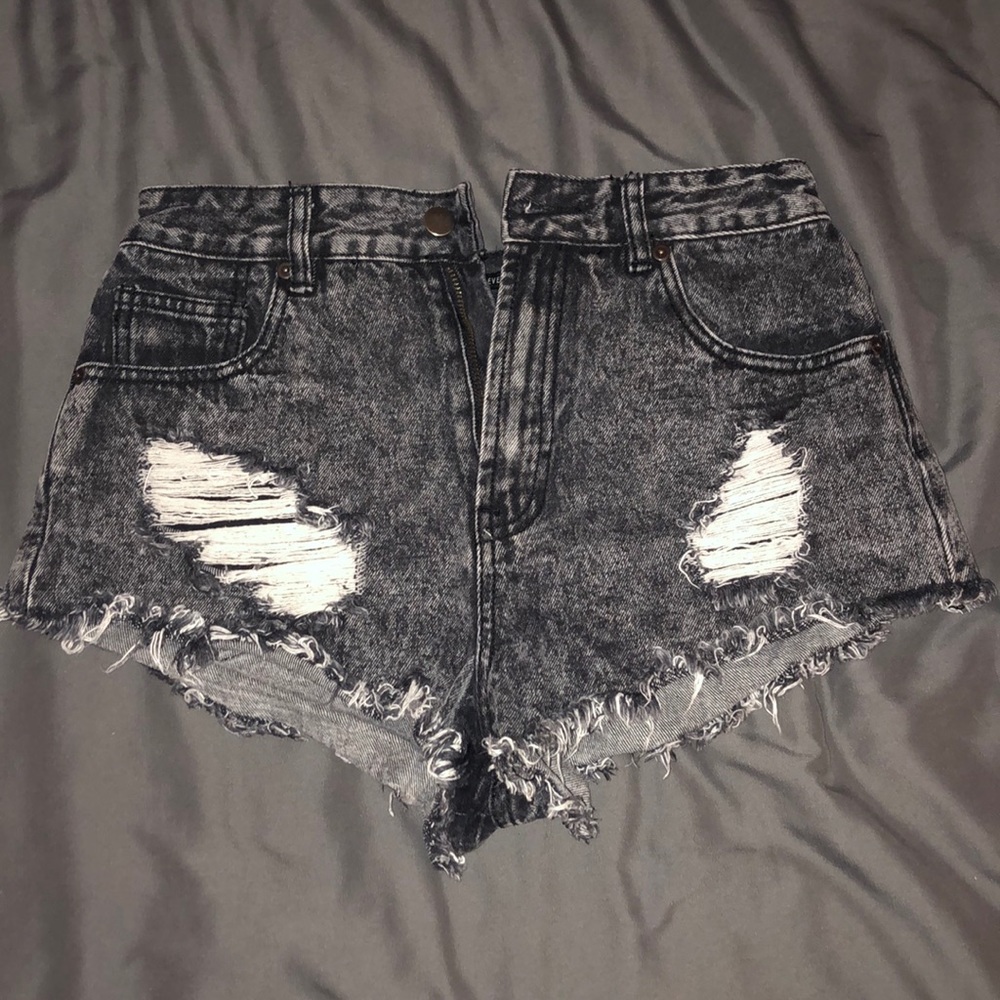 high waist jean shorts